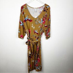 Rachel Pally Short Midi Floral Fall Dress Small NWT